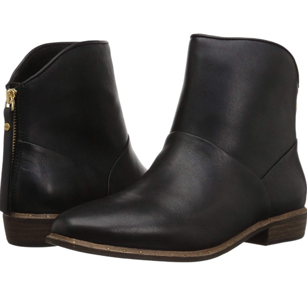 Ugg Black Bruno Booties (Size 9)